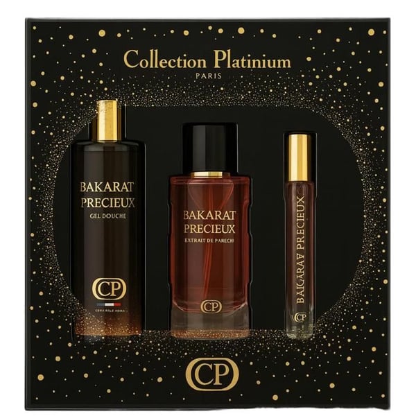 Collection Platinium Coffret Bakarat Précieux Extrait de Parfum 100ml + Duschgel 250ml + Extrait 10ml