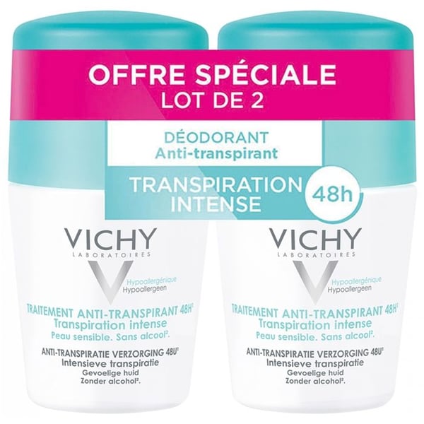 Vichy Deodorant Anti-Transpirant 48h Roll-On Paket med 2 x 50ml