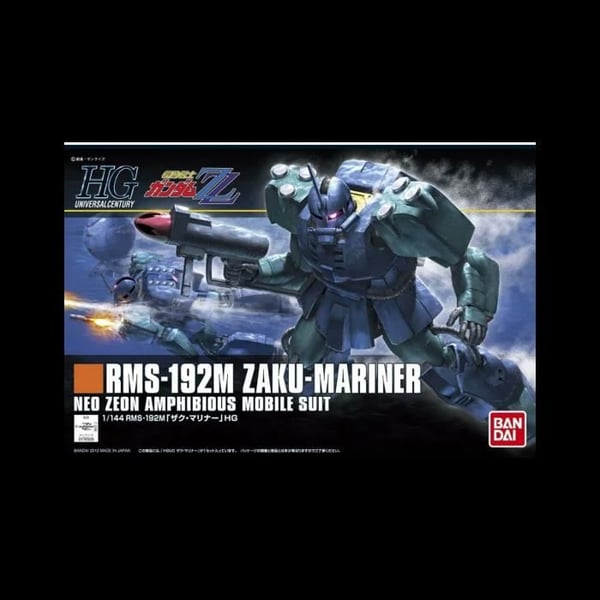 Modellkit - BANDAI SPIRITS - Gundam 1/144 HGUC ZAKU-Mariner - Svart färg - För vuxna - 14 år och äldre