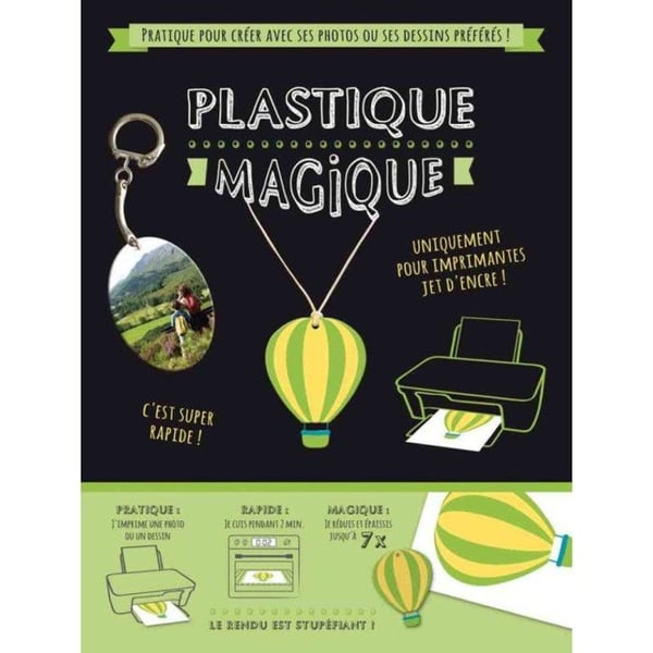 MégaCréa DIY - Magisk plast Vit TRYCKBAR 20x28 cm 2 stycken