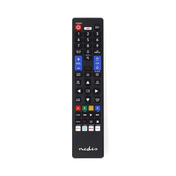 NEDIS Universell förprogrammerad fjärrkontroll för TV-apparater - Knapp för Netflix / Amazon Prime / Youtube / Disney+