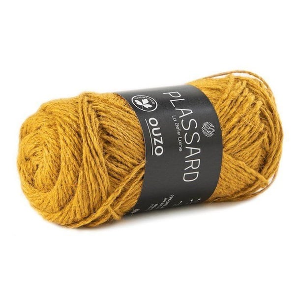 Plassard - Jute tråd för modeaccessoar Ouzo Gul senap 43