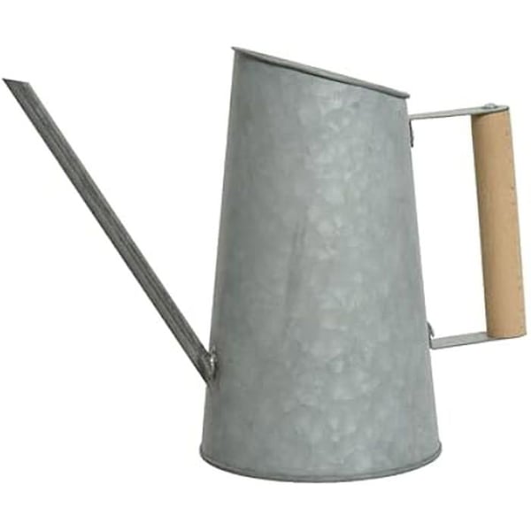Zinkvattnare - DECORIS - 29 x 12 x 22 cm - Återvunnit metall - Trähandtag - Dekorativ