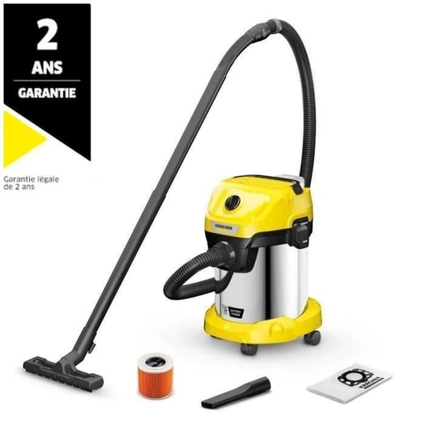 KARCHER WD 3-18 S V-17/20 sladdlös våt- och torrdammsugare - Stål - 17 l - (utan batteri eller laddare)