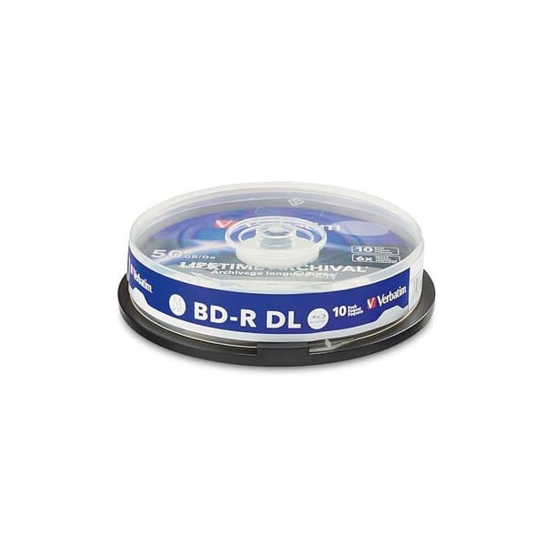 BD-R DL-skiva (M-Disc) - VERBATIM - M-Disc - 10 enheter - 50 Go - 6x tryckbar yta