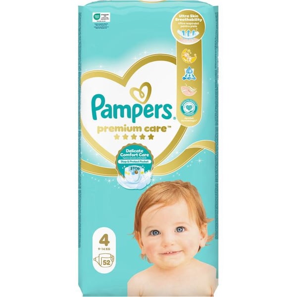 PAMPERS Premium Care str. 4 (52 stk)