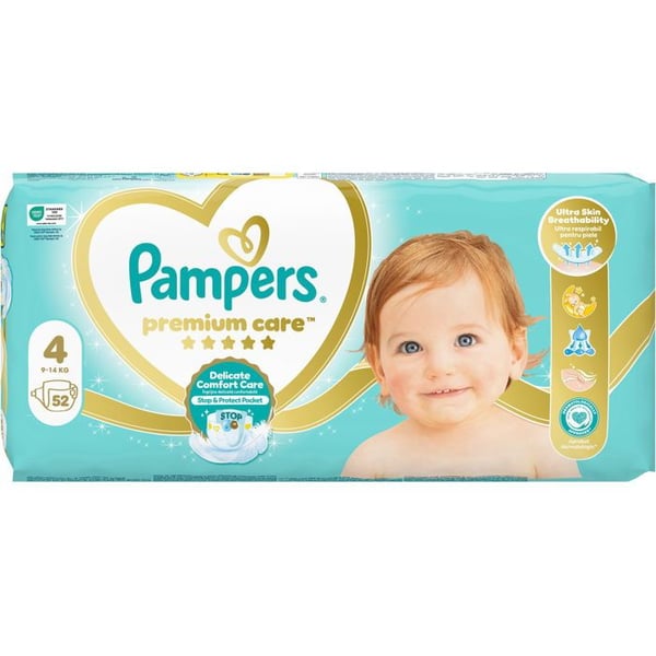 PAMPERS Premium Care str. 4 (52 stk)