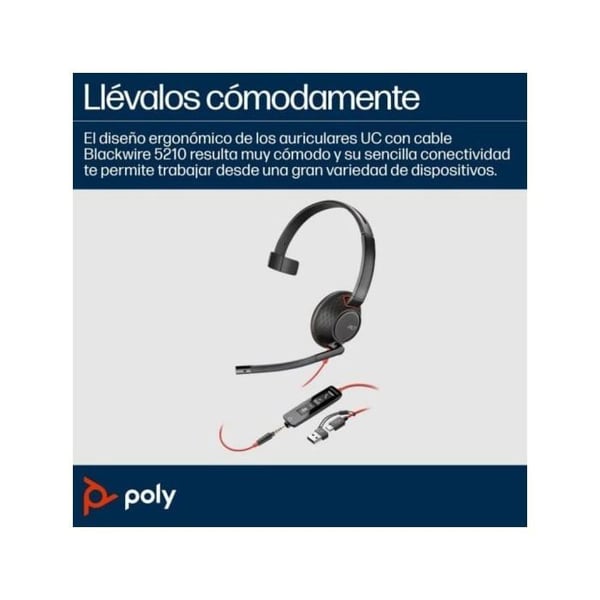 HP Poly Blackwire 5210 Monoaural