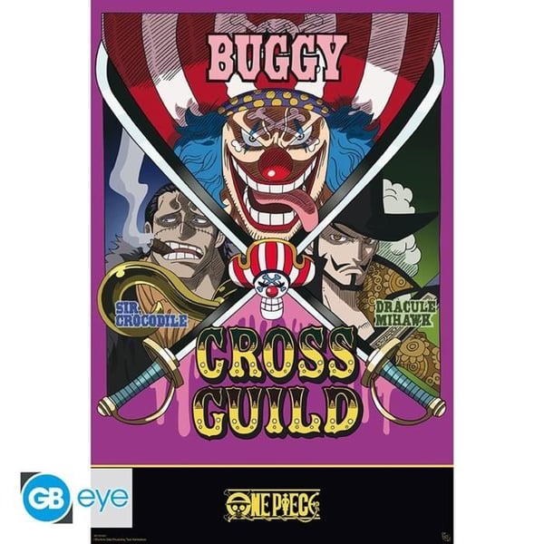 Poster Maxi - GB EYE - One Piece - Cross Guild - 91,5x61 cm - Vägghängning - Svart