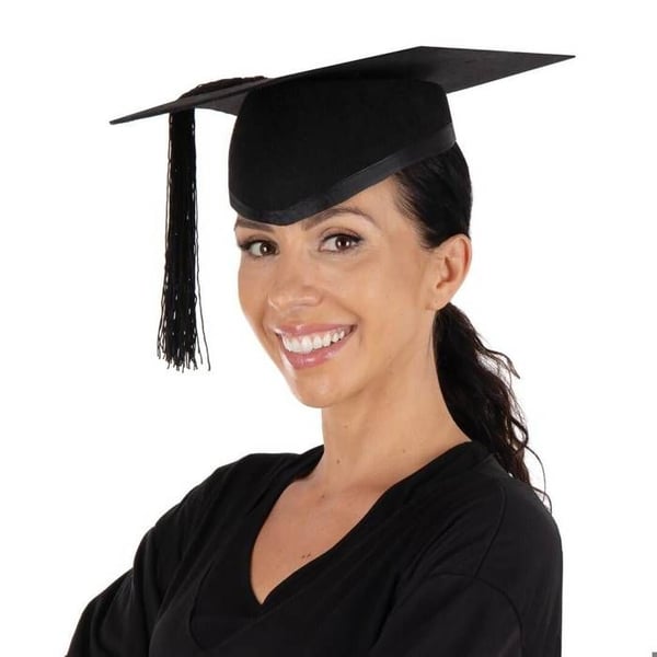 Hatt av filt student - PTIT CLOWN - Svart - Diameter 59 cm - Vuxen - Utomhus