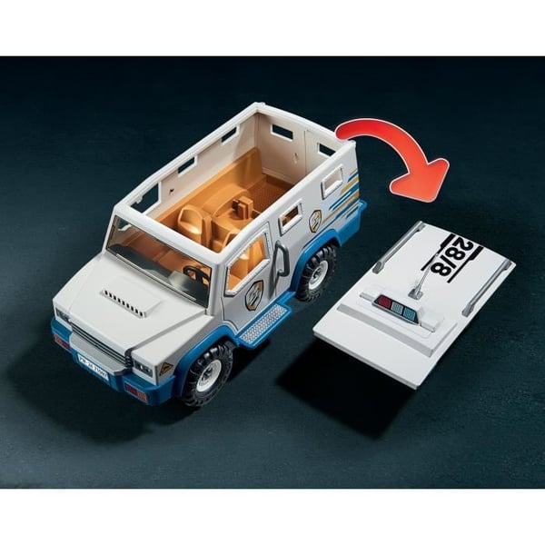 PLAYMOBIL 71597 Panservogn med pengetransportører, Action Heroes, Politimænd, 84 stykker, fra 4 år og opefter