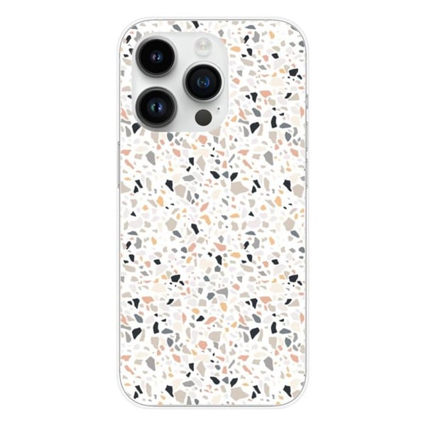Siliconfodral med tryck - 1001 fodral - Apple iPhone 14 Pro - Flerfärgad - Terrazzo-mönster - Halvstyv