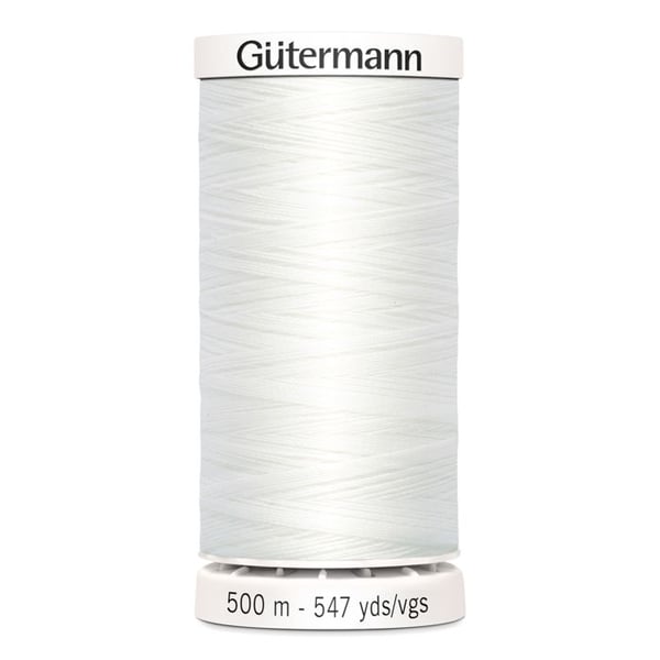 Fil av 100% polyester 5 spolar om 500m 701920 - Att 800 - vit