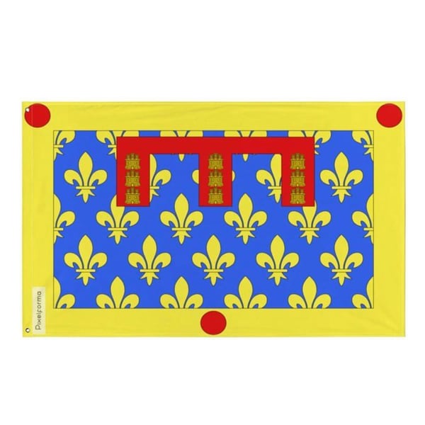 Flagga Pas-de-Calais – 128 x 192 cm – Hållbar Polyester – 2 Metallöglor – Inomhus/Utomhus – Pixelforma