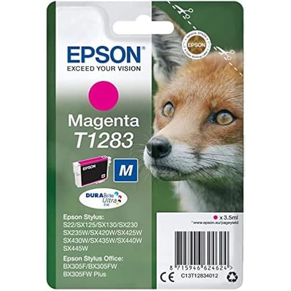 Bläckpatron - EPSON - T1283 - Magenta - 3,5 ml - Kompatibel S22/SX125/420W/425W/BX305F/Zorro