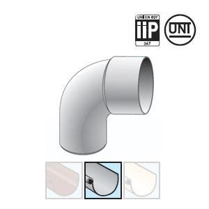 Coude PVC 87°30 FF - FIRSTPLAST - Gångränng PVC 25 - Ø80 - Tjocklek 3.2mm - Grå