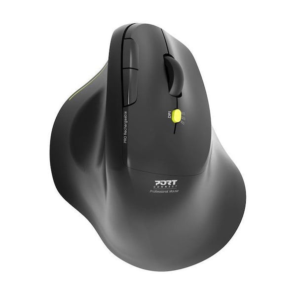 Trådlös mus - PORT Designs - 910200 ERGO - Bluetooth & 2.4 GHz - Svart