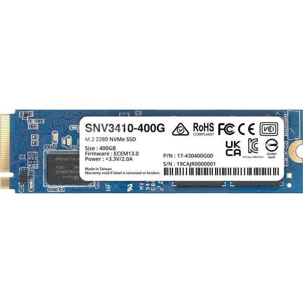 SYNOLOGY - SNV3410-400G - SSD-hårddisk - 400 Go - NVMe M.2 - Intern NAS