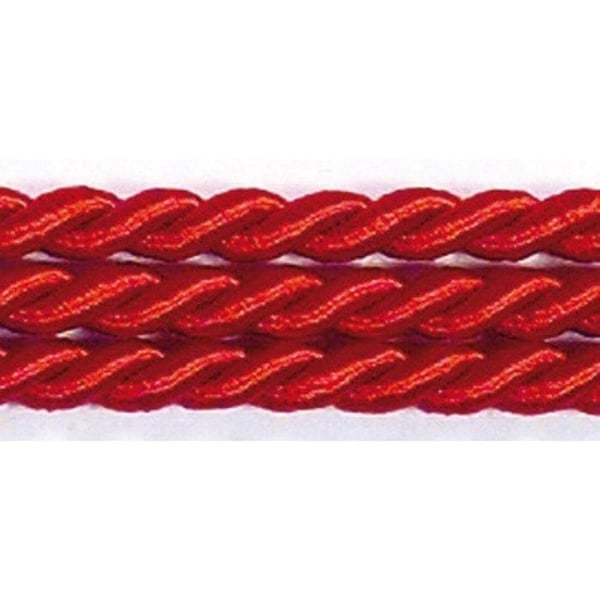 Dekorationssnöre, 4 mm, rulle 50 m, röd