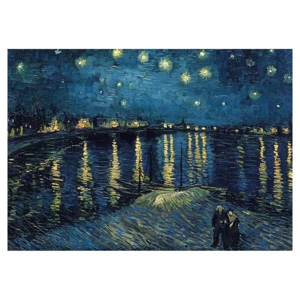 1000p pussel The Starry Night over the Rhone - Vincent Van Gogh