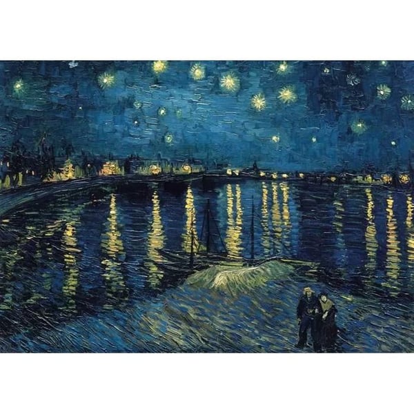 1000p pussel The Starry Night over the Rhone - Vincent Van Gogh