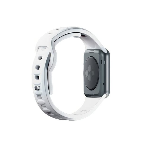 Siliconarmband för Apple Watch 42 mm 3MK Vit