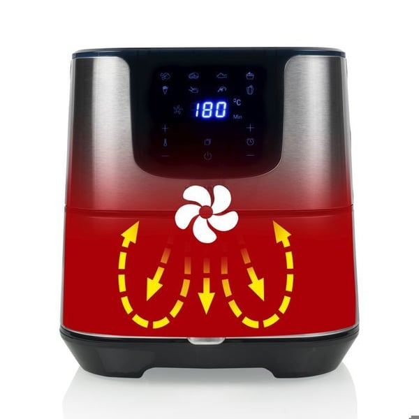 Princess 182060 digitaalinen Deluxe XXL -fritööri - Suuri kapasiteetti 5,5 L - Ylellinen muotoilu