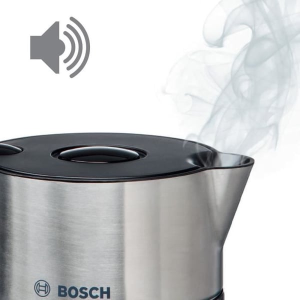 Styline elektrisk vattenkokare - BOSCH - TWK8613P - 1,5L - 2400W - Håll värmen - Anti-kalk - Svart