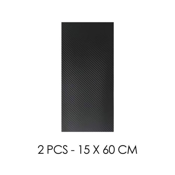 4R QUATTROERRE Film klistermärke för bilpelare Kolfiber svart 15 x 60 cm - 2 stycken