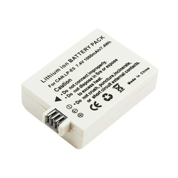Batteri Li-ion 1000mAh Kamera 7.4V Kompatibel LP-E5 Canon EOS 1000D