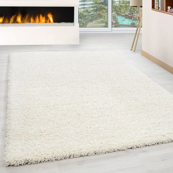 Teppe med lång lugg Ayyildiz 80 x 250 cm - Crème - Rektangulär - Mjuk ullkänsla med lång lugg för komfort