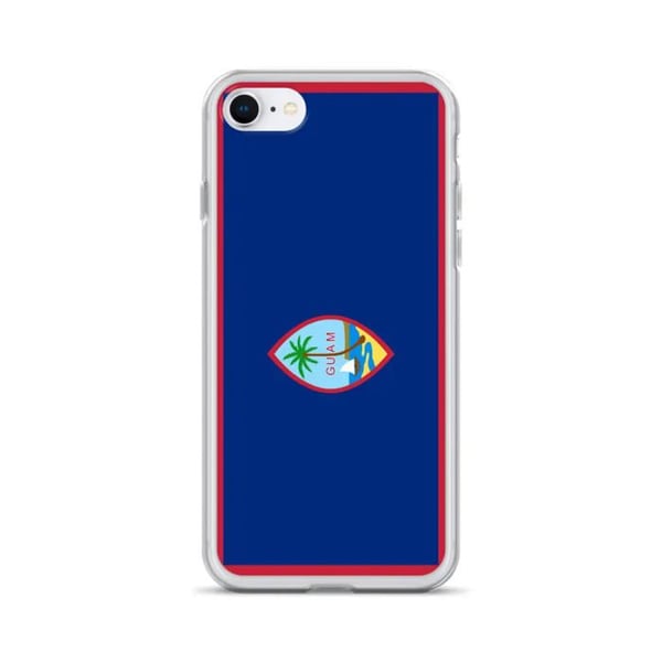 Telefonfodral – Guam-flagga – Kompatibel med iPhone 8 Plus – Mjukt fodral – Slitstarkt och stötsäkert – Silikon – Pixelforma