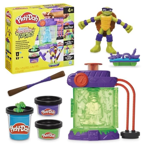 Play-Doh Ninja Sköldpaddorna Transformationsstation, set med modellera, kreativa aktiviteter för barn från 4 år.