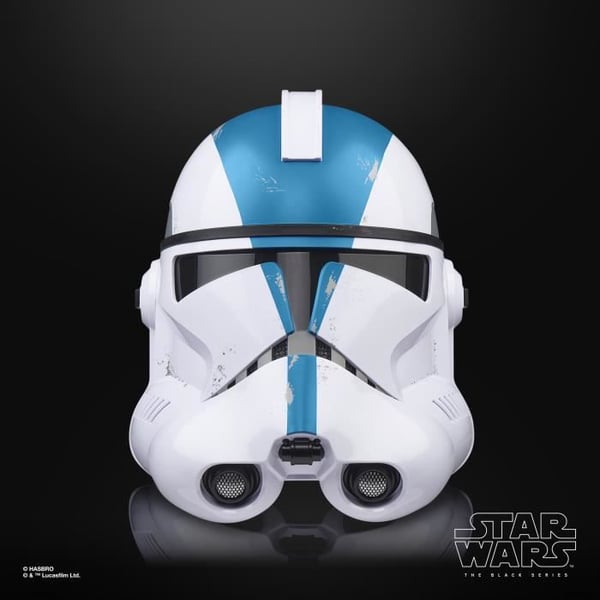 Premium elektronisk klon soldat hjälm 501:a legionen, cosplay artikel, från 14 år, Star Wars The Black Series