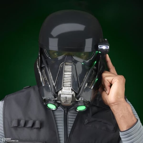 Imperial Death Trooper premium elektronisk hjelm med avancerede LED, cosplay-artikel, Fra 14 år, Star Wars The Black Series