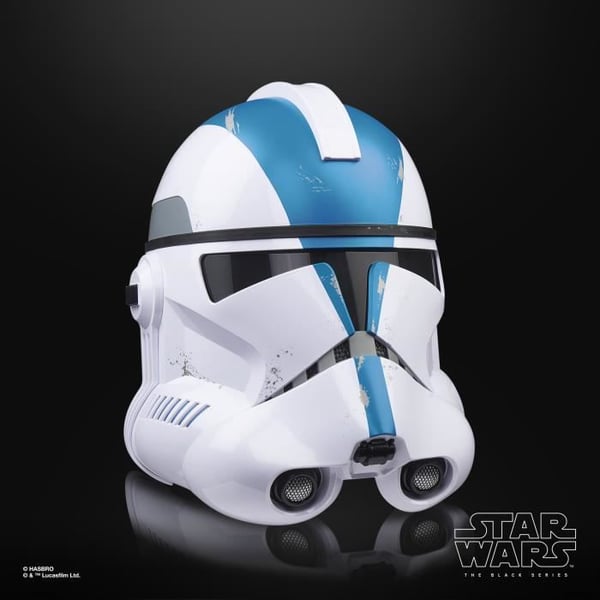 Premium elektronisk klon soldat hjälm 501:a legionen, cosplay artikel, från 14 år, Star Wars The Black Series