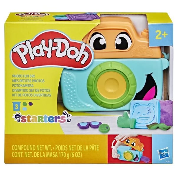 Play-Doh Mine små fotos Startpakke, modellervoks, legekamera, 7 tilbehør og aktivitetsmåtte, Klassisk, fra 2 år