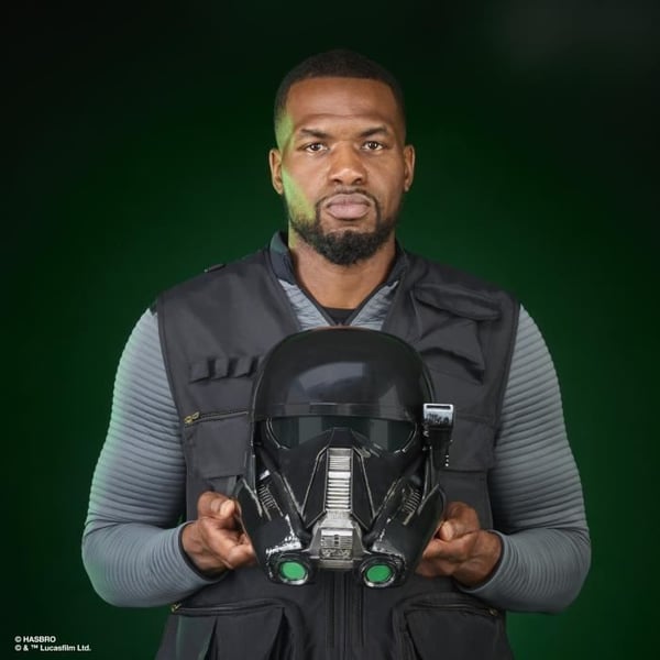 Imperial Death Trooper premium elektronisk hjelm med avancerede LED, cosplay-artikel, Fra 14 år, Star Wars The Black Series