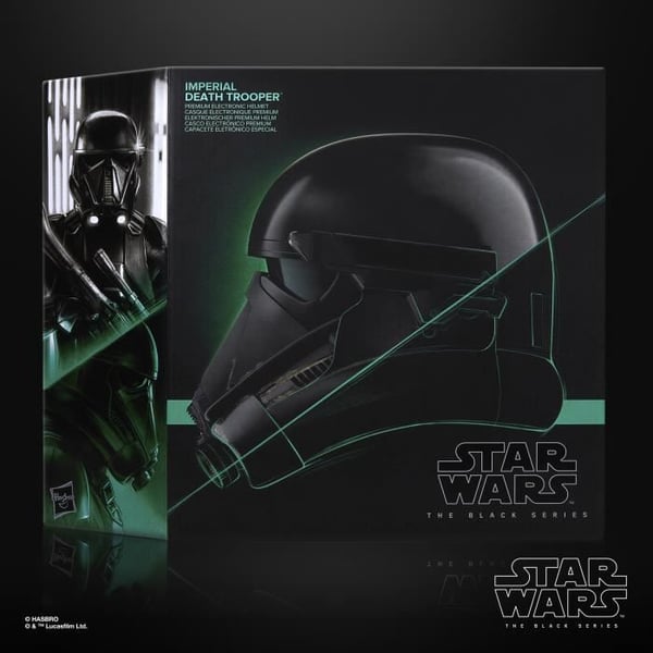 Imperial Death Trooper premium elektronisk hjelm med avancerede LED, cosplay-artikel, Fra 14 år, Star Wars The Black Series