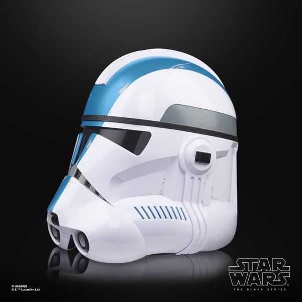 Premium elektronisk klon soldat hjälm 501:a legionen, cosplay artikel, från 14 år, Star Wars The Black Series