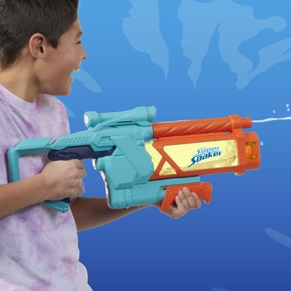 Nerf Vandpistol Mega Dunk-Fill, nem øjeblikkelig opfyldning, 1L tank, Nerf Super Soaker, fra 6 år.