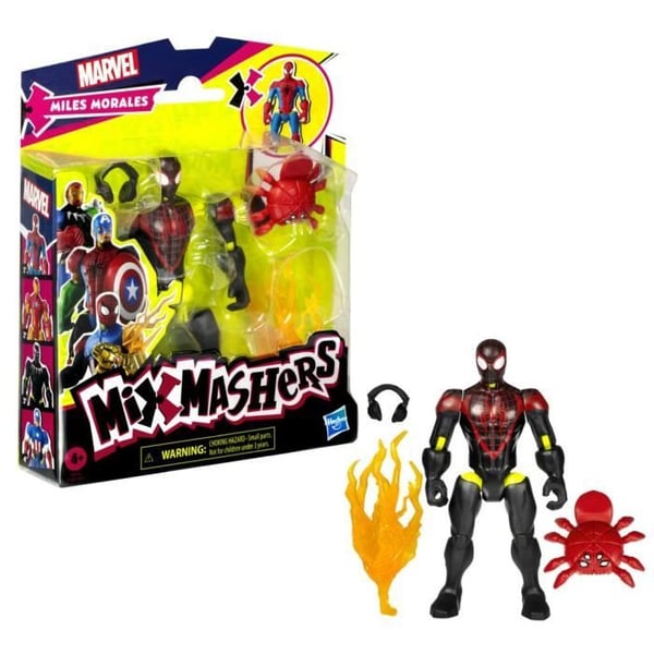 MixMashers Miles Morales, anpassningsbar figur som kan blandas och kombineras med tillbehör, Marvel, Från 4 år.