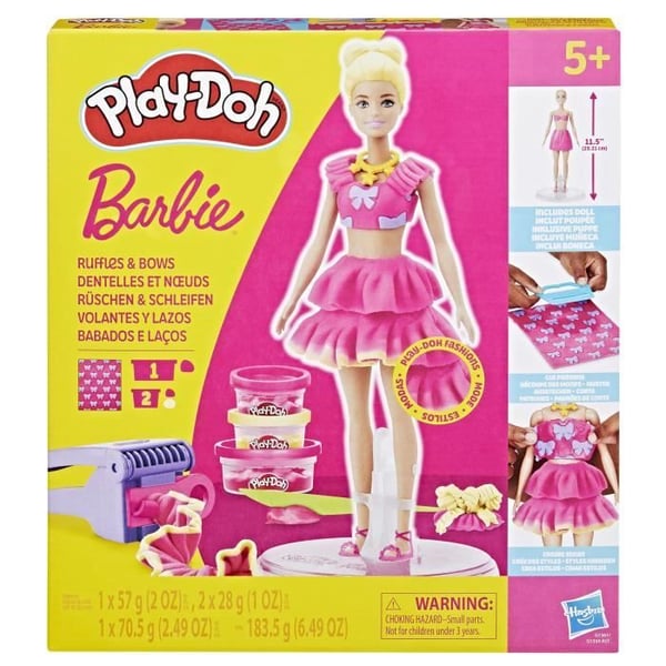 Play-Doh Barbie Blonder og sløjfer, sæt med modellervoks