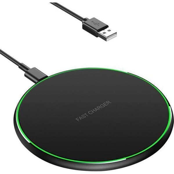 Snabb trådlös laddare, Qi induktionsladdare kompatibel med iPhone 14/13/12/11/Pro/XS Max/XR/XS/X/8, AirPods, Samsung Galaxy etc