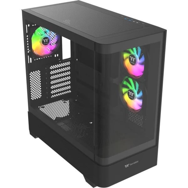 PC-chassi utan nätaggregat - THERMALTAKE - View 290 TG ARGB - Miditower - ATX-format - 3x120mm A-RGB inkluderat - Svart