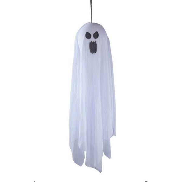 Hängande Spöke - LILLA CLOWN - Slumptillverkat - 70 cm - Halloween Dekoration - Vit