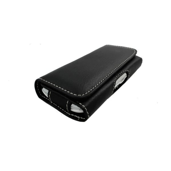 Etui pochette - Xiaomi - Redmi 3S Plus - Svart konstläder med struktur - Magnetisk stängning - Bältesklämma