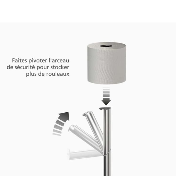 Joseph Joseph - EasyStore Luxe toalettpapirholder 2 i 1, rustfritt stål (70594)