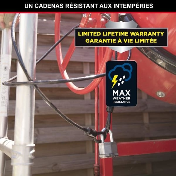 Högsäkerhetshänglås - MASTER LOCK - M1EURDLFCC - Nyckel - Laminerat stål - Exteriör - Shackle M