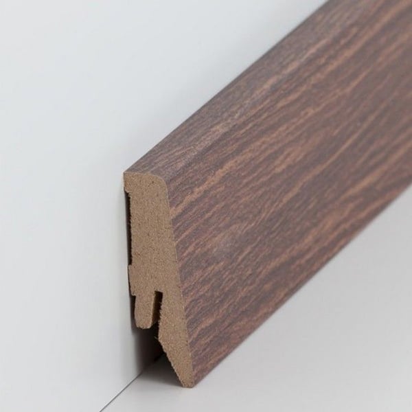 PROVISTON Sockel nr 215 MDF 18 x 58 x 2500 mm ek för att limma, klämma, skruva & spika Belagd MDF-kärna 25 meter | 10 stycken